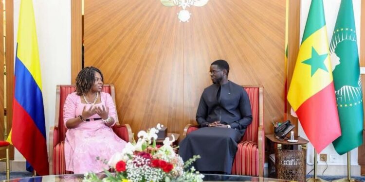 Coopération Sénégal–Colombie : le Président Bassirou Diomaye Faye reçoit la Vice-Présidente Francia Márquez