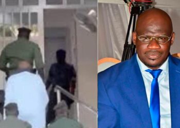 «Visage masqué et mains menottées : Kader Dia craque et…